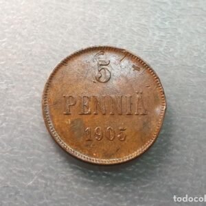 FINLANDIA OCUPACION RUSIA 5 PENNIA 1905
