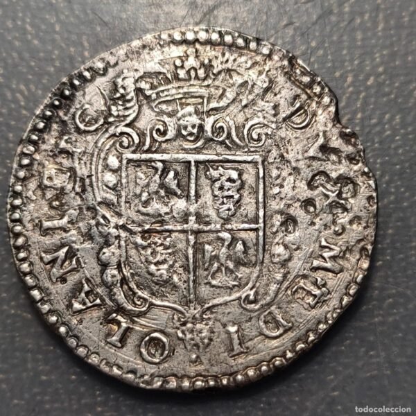 IMPERIO ESPAÑOL MILAN FELIPE IV ESCUDO SIN FECHA