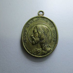 MEDALLA RELIGIOSA JESUS / MARIA EN FRANCES