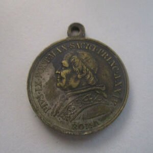 MEDALLA RELIGIOSA PAPA PIO IX - CONCILIO VATICANO I - JESUS Y S. PEDRO