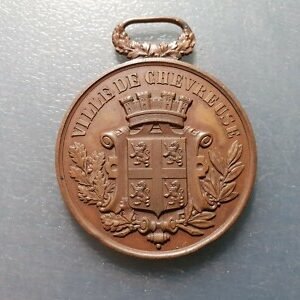 FRANCIA CHEVREUSE YVELINE RAMBUOULLET ILE DE FRANCE MEDALLA 1903 63X50 mm