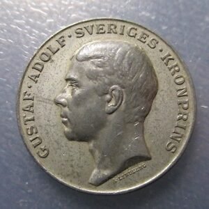 MEDALLA SUECIA SWEDEN MALMO GUSTAVO ADOLFO GUSTAV ADOLF JUEGOS DEL BALTICO 1914
