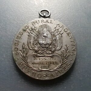 MEDALLA ARGENTINA SOCIEDAD RURAL BUENOS AIRES 1901 54x49 mm