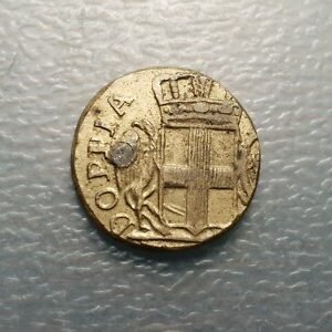 PONDERAL COIN WEIGHT GENOVA GENOA "DOPPIA GENOVA" 3,19 g AGUJERO TAPADO