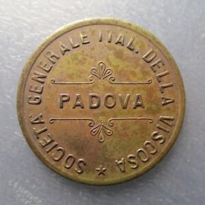 ITALIA PADUA PADOVA "SOCIETA GENERALE ITALIANA DELLA VISCOSA" FICHA 5 LIRE 35 mm