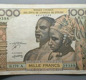 COSTA DE MARFIL IVORY COAST WEST AFRICAN STATES 1000 FRANCS S/F P-103Am MBC