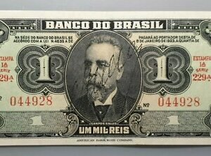 BRASIL 1 MIL REIS 1000 REIS 1923 P-110B EBC