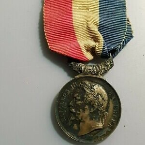FRANCIA MEDALLA CONDECORACION NAPOLEON III MINISTERIO DEL INTERIOR PLATA