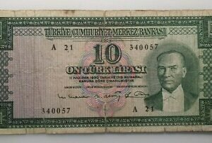 TURQUIA TURKEY 10 LIRAS 10 LIRASI 1930 P-161 ATATURK BC