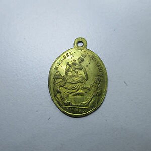 MEDALLA RELIGIOSA POMPEIA SS MARIA D. ROSARIO / TRONO DE LA SS VIRGEN D. ROSARIO