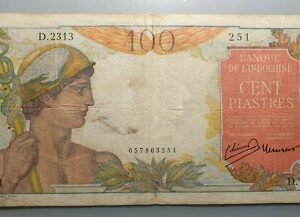INDOCHINA FRANCESA FRENCH INDOCHINA INDOCHINE 100 PIASTRES (1947-1954) P-82 BC+