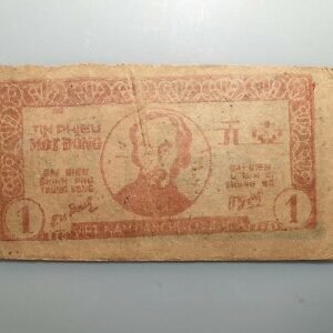 VIETNAM NORTE NORTH REPUBLICA DEMOCRATICA 1 DONG 1946 HO CHI MINH P-44 BC+ RARO