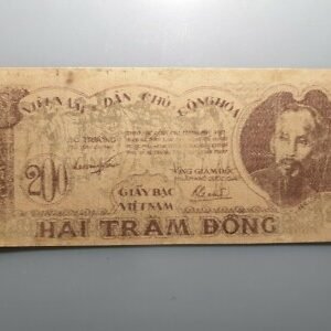 VIETNAM NORTE NORTH REPUBLICA DEMOCRATICA 200 DONG (1950) HO CHI MINH P-34a REP.