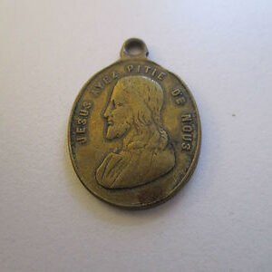 MEDALLA RELIGIOSA FRANCESA JESUS / MARIA