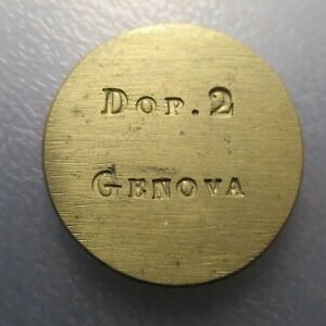 PONDERAL COIN WEIGHT ITALIA GENOVA GENOA "DOPPIA GENOVA" 25,11 g