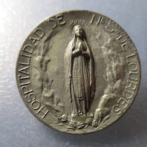 MEDALLA RELIGIOSA BROCHE HOSPITALIDAD NUESTRA SEÑORA DE LOURDES
