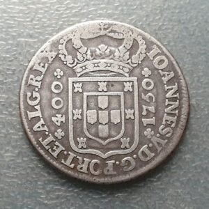 PORTUGAL JOAO V 400 REIS 1750 MBC