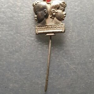 ITALIA REINO CRUZ ROJA MEDALLA PIN GUERRA DE AFRICA 2 NIÑOS 17x22 mm