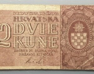 CROACIA CROATIA 2 KUNE 25/09/1942 P8a BC/BC+