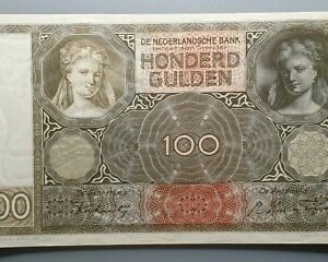 PAISES BAJOS NETHERLANDS HOLANDA 100 GULDEN 1942 P-51c EBC/EBC+