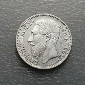 BELGICA BELGIUM LEOPOLD II LEOPOLDO II 1 FRANC 1 FRANCO 1887 MBC+/EBC