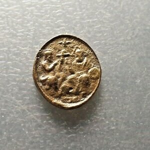 MEDALLA RELIGIOSA ANTIGUA PADRE HIJO Y ESPIRITU SANTO 19x16 mm FALTA ANILLA