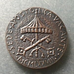 MEDALLA PAPAL VATICANO SEDE VACANTE 1978 40 mm