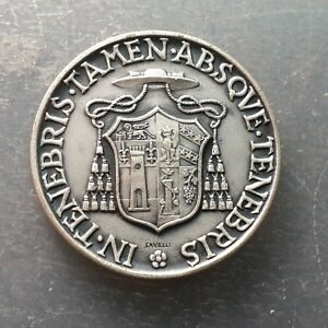 MEDALLA PAPAL VATICANO SEDE VACANTE 1963 32 mm PLATA