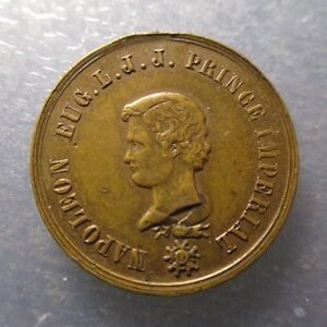 FRANCIA MEDALLA NAPOLEON III / EUGENE NAPOLEON PRINCIPE IMPERIAL - FALTA ANILLA