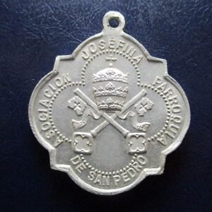 MEDALLA RELIGIOSA ASOCIACION JOSEFINA PARROQUIA SAN PEDRO / SAN JOSE Y JESUS