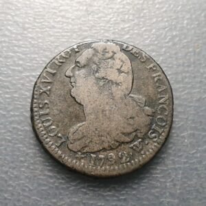 FRANCIA FRANCE LUIS XVI LOUIS XVI 2 SOLS 1792 W LILLE L´ AN 4 MBC-