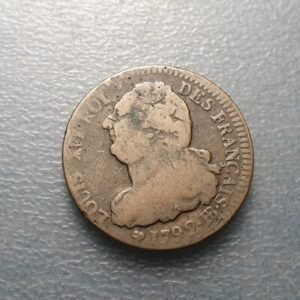 FRANCIA FRANCE LUIS XVI LOUIS XVI 2 SOLS 1792 BB STRASBOURG L' AN 4 BC+/MBC-