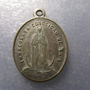 MEDALLA RELIGIOSA INMACULADA CONCEPCION / CUSTODIA - OSTENSORIO ENTRE ANGELES