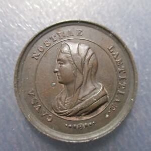 MEDALLA RELIGIOSA PAPAL VATICANO PONTIFICIO PAPA PIO IX CAUSA NOSTRAE LAETITIAE