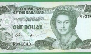 BAHAMAS 1 DOLLAR 1974 (1984) P-43 SC