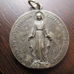 MEDALLA RELIGIOSA GRANDE MARIA INMACULADA / 150 AÑOS JUVENTUDES VICENCIANAS