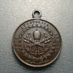 MEDALLA 1849 PIO IX RESTAURACION SOLIO PONTIFICIO VUELTA DEL PAPA A ROMA ESCASA