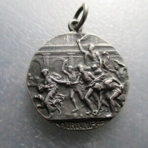 ITALIA SAVOIA SABOYA VITT. EMANUELE III MEDALLA MINISTERIO DE LA GUERRA PLATA