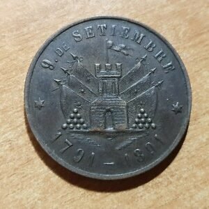 ARGENTINA CORDOBA MEDALLA 1891 100 AÑOS CIUDAD BRIGADIER GEN. JOSE M PAZ 30 mm