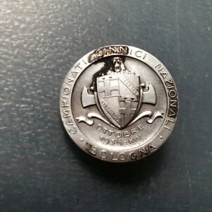ITALIA BOLONIA BOLOGNA MEDALLA DISTINTIVO BADGE PERIODO MUSSOLINI 1936 GIMNASIA