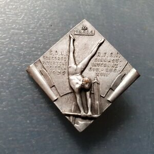 ITALIA BOLONIA BOLOGNA MEDALLA DISTINTIVO BADGE PERIODO MUSSOLINI 1939 GIMNASIA