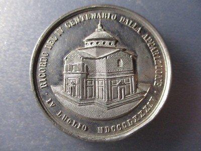 MEDALLA RELIGIOSA 1884 PRATO TOSCANA ITALIA VIRGEN DE LAS CARCELES ( CARCERI ) - Imagen 2