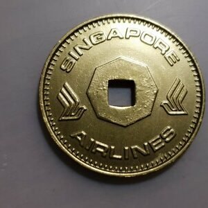 SINGAPUR SINGAPORE AIRLINES FICHA AEROLINEA VUELO INAUGURAL 1981 28 mm