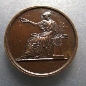 FRANCIA MEDALLA ESCUELA - ACADEMIA DE DIBUJO DE FOINTAINEBLEAU 1875