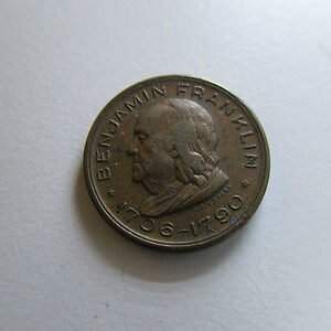 ESTADOS UNIDOS - USA - FICHA - TOKEN SUVENIR BENJAMIN FRANKLIN MEMORIAL