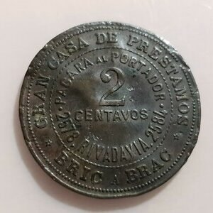 ARGENTINA BUENOS AIRES MEDALLA FICHA CASA PRESTAMOS BRIC A BRAC 2 CENTAVOS 33 mm