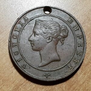 INDIA GRAN BRETAÑA MEDALLA JUBILEO REINA VICTORIA CALCUTTA FEBRERO 1887 34 mm
