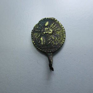 MEDALLA RELIGIOSA ANTIGUA VIRGEN DOLOROSA CON 7 PUÑALES /CRISTO CON CRUZ