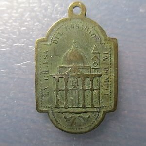 MEDALLA RELIGIOSA IGLESIA DEL ROSARIO POMPEI / VIRGEN DEL ROSARIO POMPEIA
