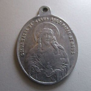 MEDALLA RELIGIOSA CORAZON DE JESUS / CORAZON DE MARIA